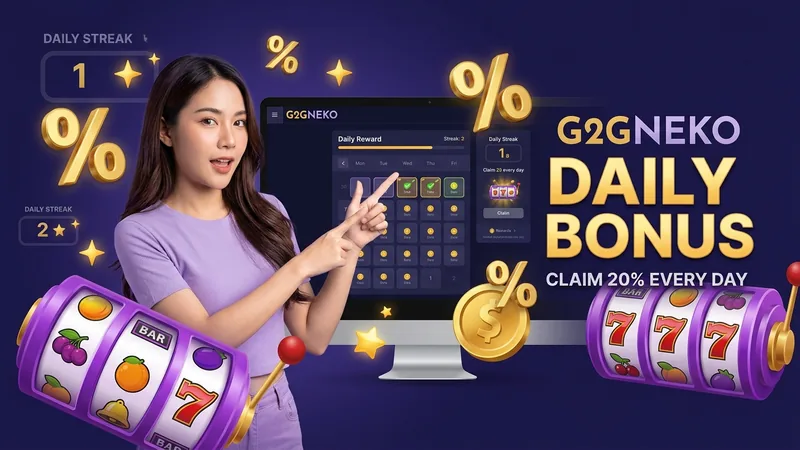 โบนัสฝากเงินรายวัน 20% g2gneko สล็อต